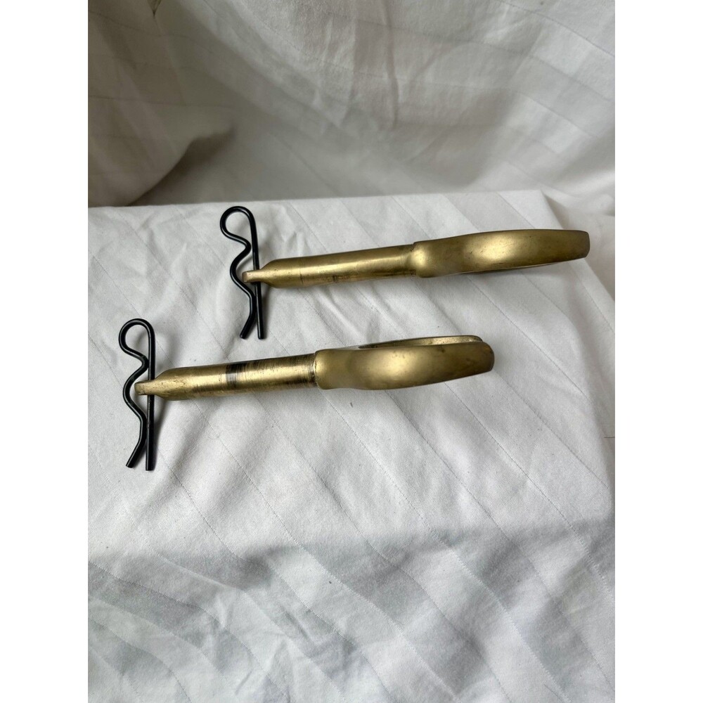 ~2~ Vintage Rowboat Oar Locks Bass or Bronze MATCHING SET OLD ANTIQUE 5" BOAT - Picture 2 of 6